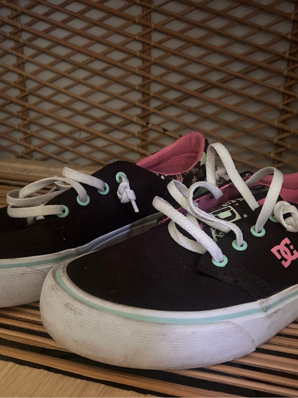 DC Women’s Black & Pink Skate Sneakers
